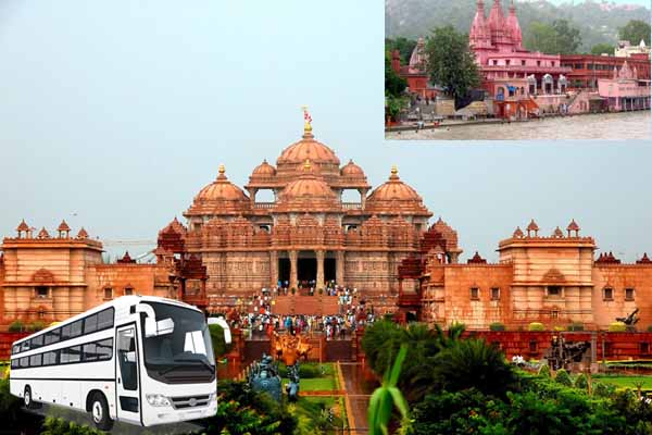Delhi to haridwar rishikesh tour package same day by ac luxury bus